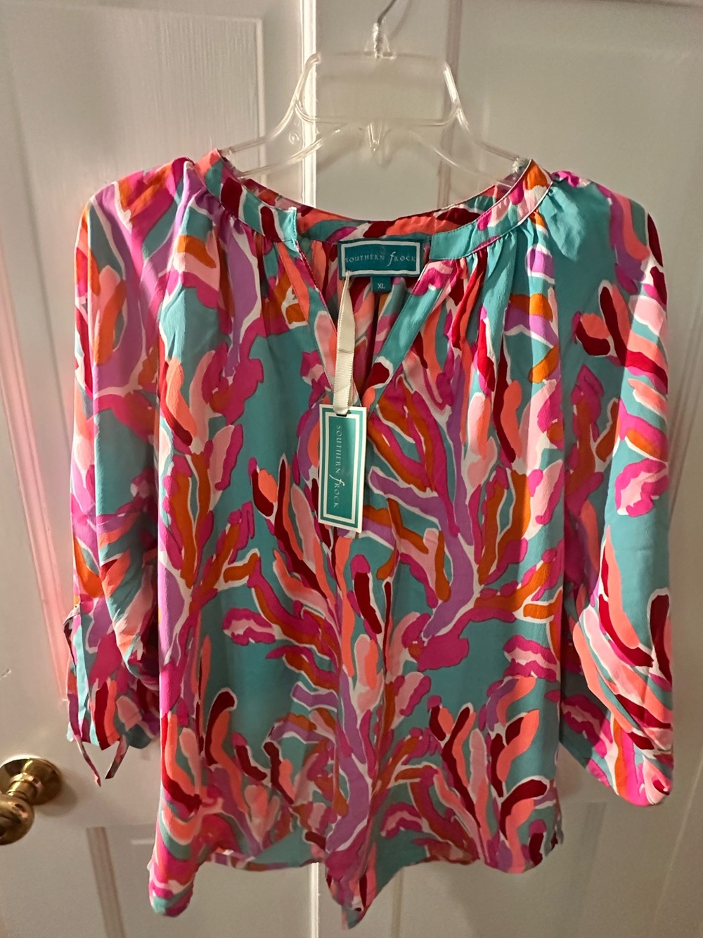 Southern Frock Multi-Color Abstract Print Women’s Blouse